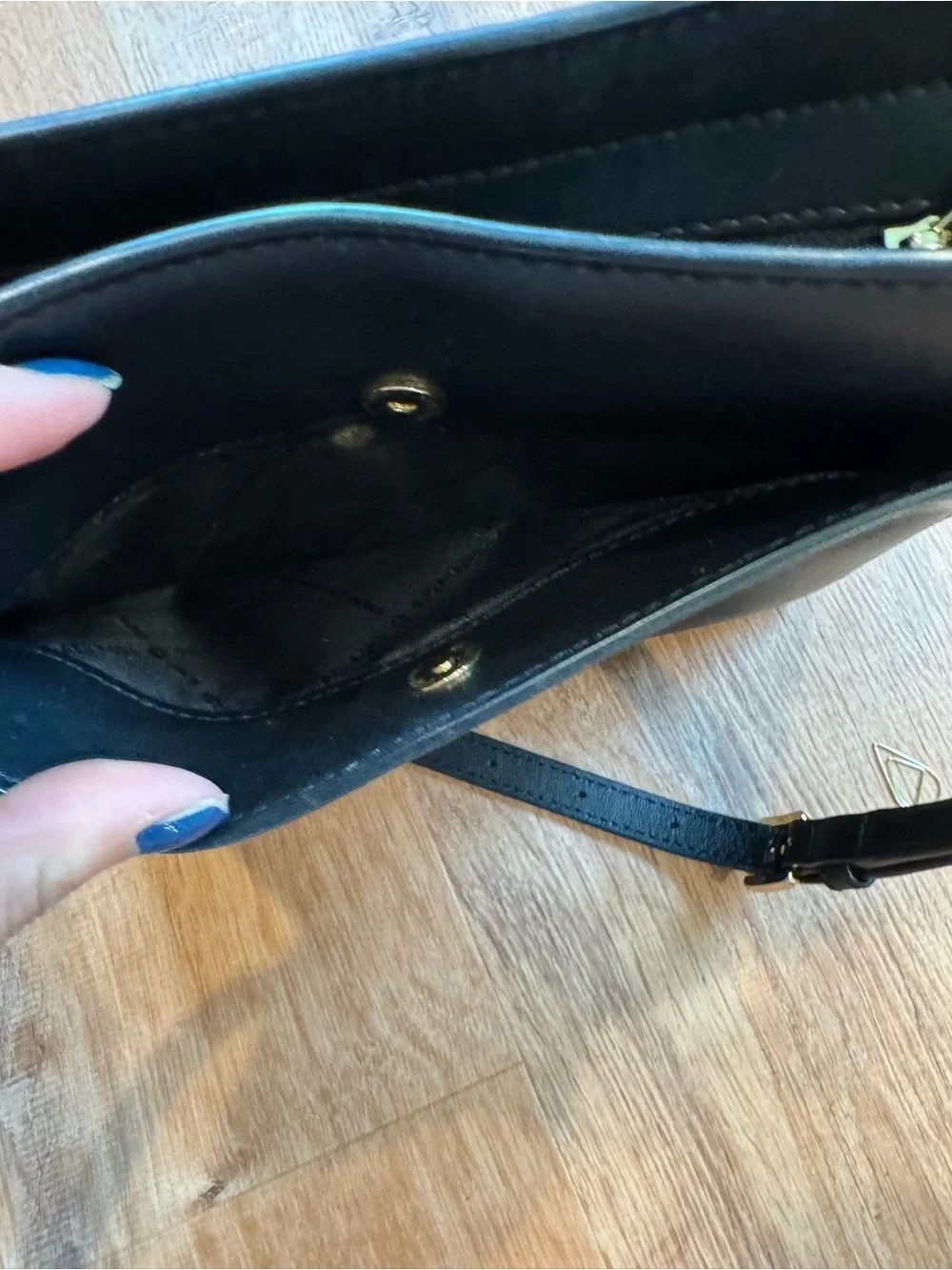 Michael Kors Black Leather Square Crossbody with Front Pocket